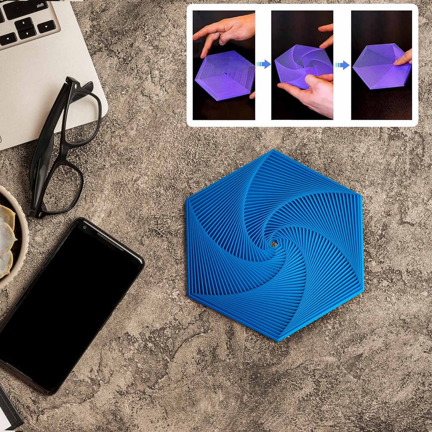 Fidgetastic™ Hexagonal 3D Fidget Toy | Calm Your Mind, Focus Better & Have Fun